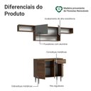Ver imagem 4 de Armário de Cozinha Completa 225cm Rustic/Cinza Emilly Madesa 01