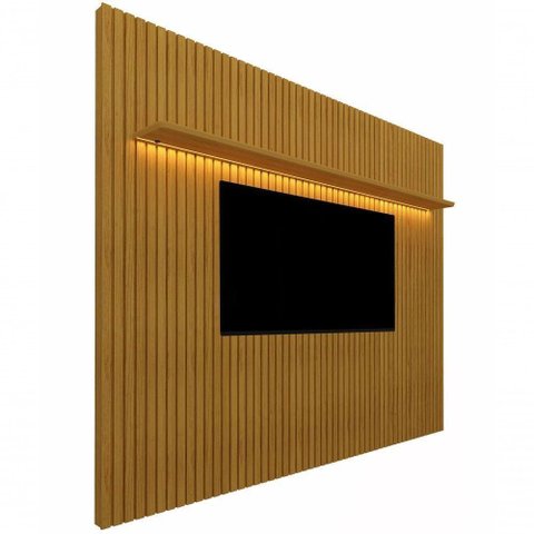 Painel para Tv Ripado com Led Nobre - Gelius Móveis