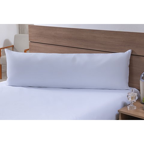 Fronha para Travesseiro de Corpo 1,40mx45cm 100% Algodão 200 Fios Branco