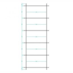 Estante de Livros Moderno 67,5cmx181cm Bx 0206 Encaixe Brv Móveis - 5