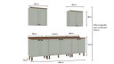 Ver imagem 2 de Armário de Cozinha Completa Iluminata 2,80m 8 Peças Mint/ébano - Genialflex