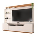 Ver imagem 2 de Estante para Tv até 65 Polegadas Vesper 2 Portas 1 Gaveta com Led Off White/freijó - Caemmun