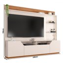 Ver imagem 3 de Estante para Tv até 65 Polegadas Vesper 2 Portas 1 Gaveta com Led Off White/freijó - Caemmun