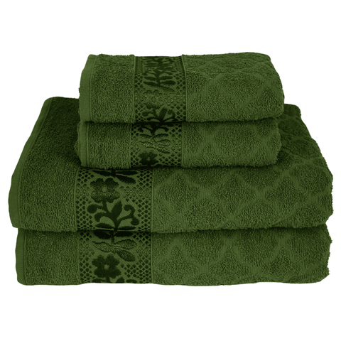 Kit 4 Toalhas Luxo Flabom 2 Banho + 2 Rosto 100% Algodão Premium Alta Absorção e Toque Aveludado Fla