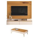 Ver imagem 1 de Home Suspenso Astor Cinamomo Off White com Mesa de Centro Cadenza Off White Cinamomo - HB Móveis