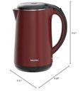 Ver mais imagens de Secura Chaleira Elétrica Inox Parede Dupla 1.7l 1500w (vermelho)