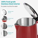Ver imagem 2 de Secura Chaleira Elétrica Inox Parede Dupla 1.7l 1500w (vermelho)