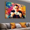 Quadro O Lobo de Wall Street:90x60 cm/PRETA - 1