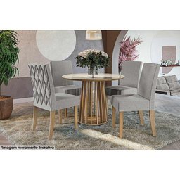 Base Mesa de Jantar Lavanda BA45 Madeirado s/ Tampo Freijó - Kappesberg - 4
