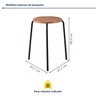 Kit 2 Banquetas para Cozinha com Base de Aço Cumbuca - 2
