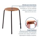 Ver imagem 7 de Kit 2 Banquetas para Cozinha com Base de Aço Cumbuca Preto/Nature