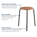 Ver imagem 3 de Kit 2 Banquetas para Cozinha com Base de Aço Cumbuca