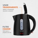 Ver imagem 3 de Chaleira Elétrica Mondial Pratic Hot 1l Preto 1350w 220v - Ce-07