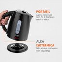 Ver imagem 4 de Chaleira Elétrica Mondial Pratic Hot 1l Preto 1350w 220v - Ce-07