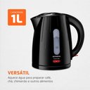 Ver imagem 2 de Chaleira Elétrica Mondial Pratic Hot 1l Preto 1350w 220v - Ce-07