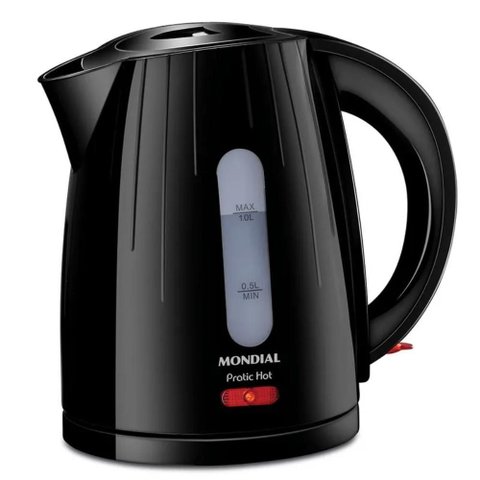 Chaleira Elétrica Mondial Pratic Hot 1l Preto 1350w 220v - Ce-07