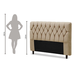 CABECEIRA 90 GABRIELA COR SUEDE BEGE TOPÁZIO DECOR - 2
