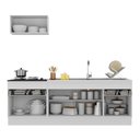 Ver imagem 6 de Armário de Cozinha Compacta 220cm com Rodapé Veneza Multimóveis V2109 Branco