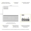 Ver imagem 4 de Armário de Cozinha Compacta 220cm com Rodapé Veneza Multimóveis V2109 Branco