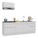 Ver imagem 1 de Armário de Cozinha Compacta 220cm com Rodapé Veneza Multimóveis V2109 Branco