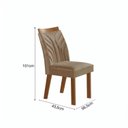 Ver imagem 4 de Conjunto Sala de Jantar Mesa Elos 1,35x0,90 Tampo Amadeirado 4 Cadeiras Veneza New Cinamomo Yescasa