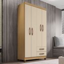 Ver imagem 2 de Roupeiro 4p 2g Moden 3565 100 Cm Carvalho Am Off White Incp
