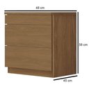 Ver imagem 4 de Mesa De Cabeceira Para Quarto 3 Gavetas Versátile F08 Freijó - Mpozenato
