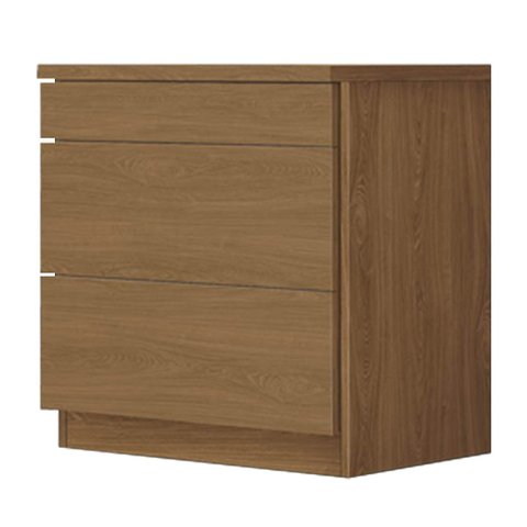 Mesa De Cabeceira Para Quarto 3 Gavetas Versátile F08 Freijó - Mpozenato