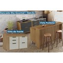 Ver imagem 7 de Balcão Ilha Cozinha Gourmet Imperatriz C/ 1 Porta e 4 Gavetas 120cm Freijo/grafite - Nesher
