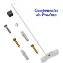 Ver imagem 3 de Suporte Refletor Base Reta Braço 60 Cm - Branco