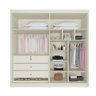 Guarda Roupa Casal Espelho 4 Portas 3 Gavetas Nantes Off White Móveis Europa - 2