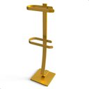 Ver imagem 1 de Porta Papel Higiênico de Chão Suporte Papeleira Dourada.d