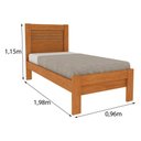 Ver imagem 4 de Cama de Solteiro para Colchão 88x188cm Multimóveis CR35461 Cinamomo