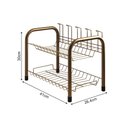 Ver imagem 4 de Kit 2 Escorredores de Louças Beliche Isabela com Porta Copos Dourado