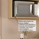 Ver mais imagens de Cozinha Compacta 100 MDF 5 Peças com Tampo e Nicho para Micro-Ondas 180cm Aura Luciane Móveis