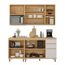 Ver imagem 5 de Cozinha Compacta 100 MDF 5 Peças com Tampo e Nicho para Micro-Ondas 180cm Aura Luciane Móveis