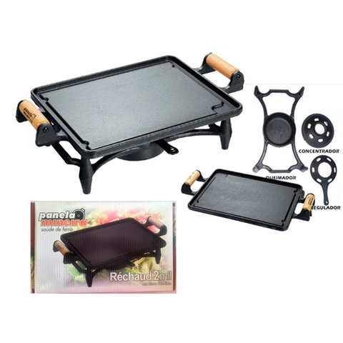 Réchaud 2 Mil Ferro Fundido 30X25cm Panela Mineira