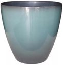 Ver imagem 2 de Vaso para Plantas Grande Decorativo em Polietileno com 40cm, Leve e com Alto Brilho (liso/azul-aço).