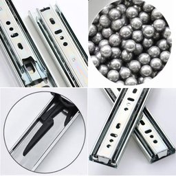 1 Par Corrediças Trilho Telescópico 25cm P/ Gaveta Móvel - 6