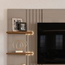 Ver imagem 3 de Painel Tv 65 Pol 200cm Bancada Suspensa Ripado Mirellin Fendi/naturale M20 - D’Rossi