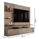 Ver imagem 5 de Painel Tv 65 Pol 200cm Bancada Suspensa Ripado Mirellin Fendi/naturale M20 - D’Rossi