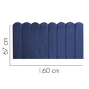 Ver imagem 2 de Painel Estofado Luxo Nuvem Alanis 160cm Queen Size para Cama Box Suede Azul Marinho - Gat Magazine
