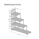 Ver imagem 3 de Estante Escada Ladder Organizador 4 Prateleiras MDP 15mm 96cm Branco Mercado Das Prateleiras