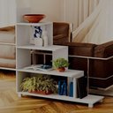 Ver imagem 1 de Estante Escada Ladder Organizador 4 Prateleiras MDP 15mm 96cm Branco Mercado Das Prateleiras