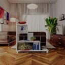 Ver imagem 2 de Estante Escada Ladder Organizador 4 Prateleiras MDP 15mm 96cm Branco Mercado Das Prateleiras