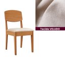 Ver imagem 5 de Conjunto Sala de Jantar Mesa Dublin Tampo em MDF e 4 Cadeiras Cleo Yescasa