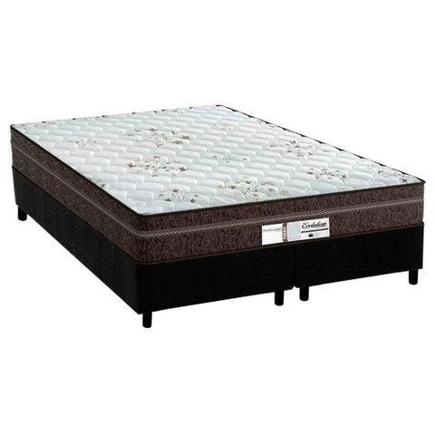 Cama Box Queen: Colchão Molas Ensacadas Probel MasterPocket ProDormir Evolution + Base CRC Suede Bla