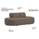 Ver imagem 5 de Sofá Orgânico Horizonte 3 Lugares 210cm Bouclé Marrom - Nexta Casa