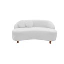 Ver imagem 3 de Namoradeira Sofá Feijão Cancún 130cm Orgânica Couro Branco