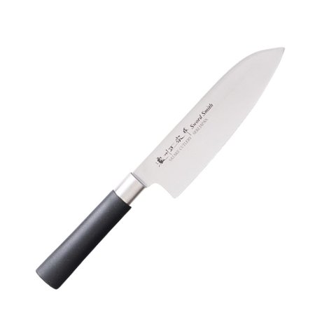 Faca Santoku Satake 290mm c/ Lamina 170mm Aço Inox com Molibdenio e Cabo em Resina PP Prova de Água 